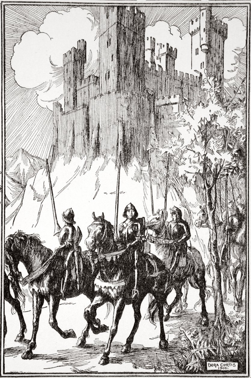 Sir Galahad at the Abbey by Dora Curtis