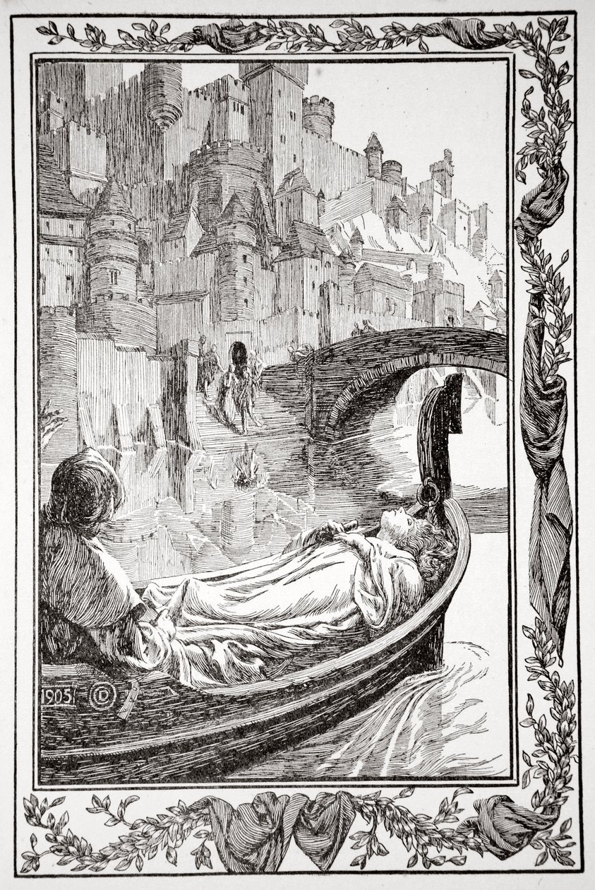 The Barge floated down the River by Dora Curtis