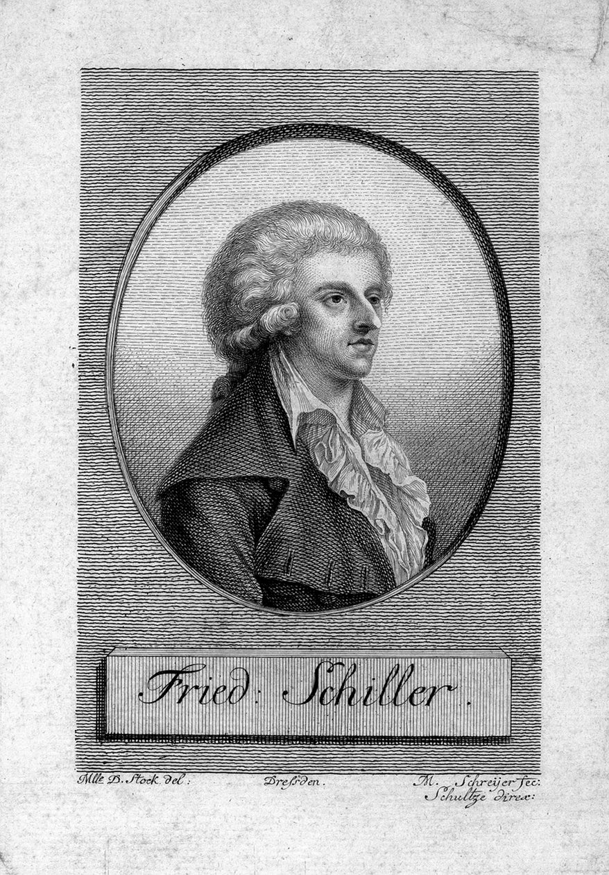 Portrait of Friedrich von Schiller by Dora Stock