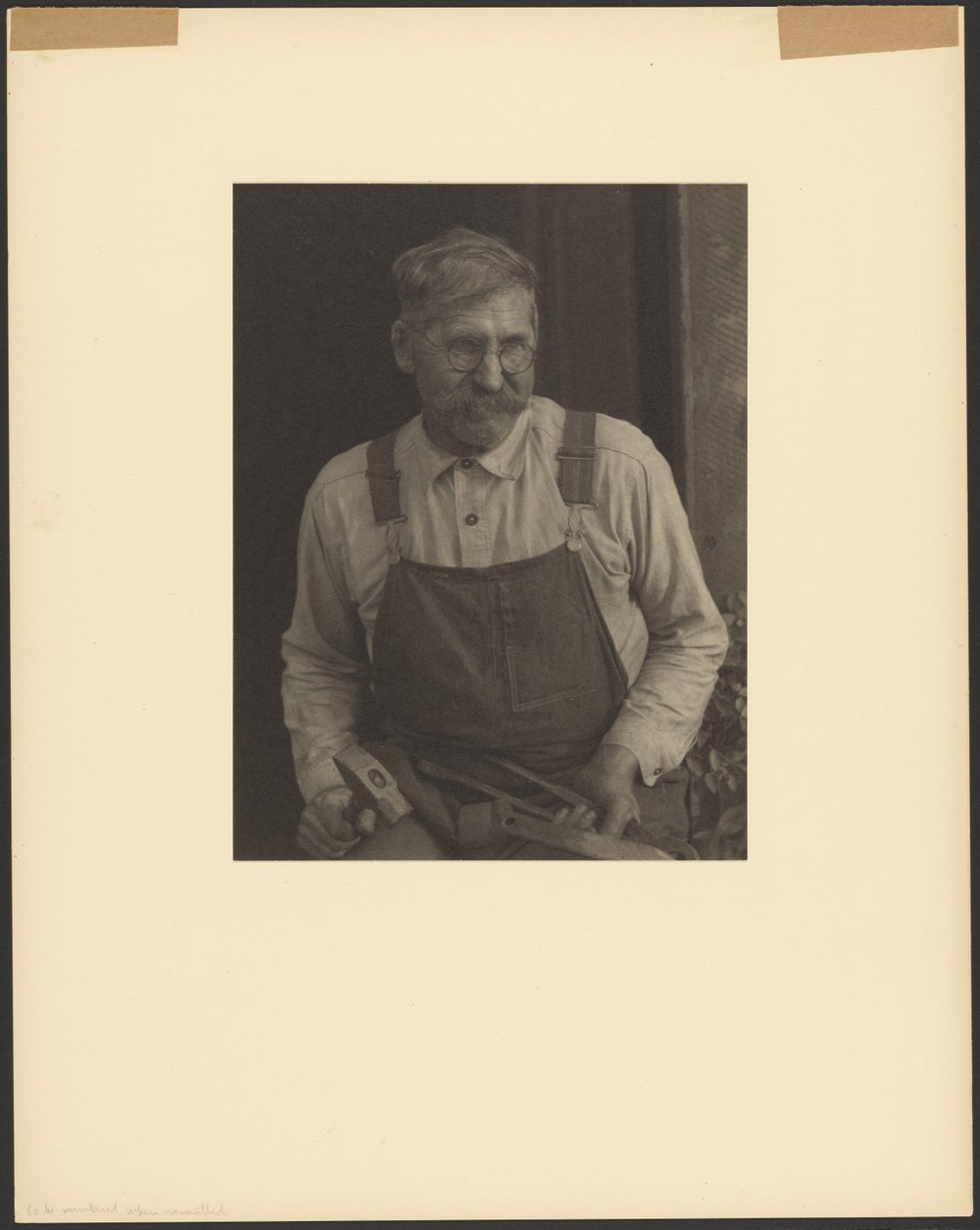 James Duff, A Fiddler, Hazard, Kentucky, Holding Tools by Doris Ulmann