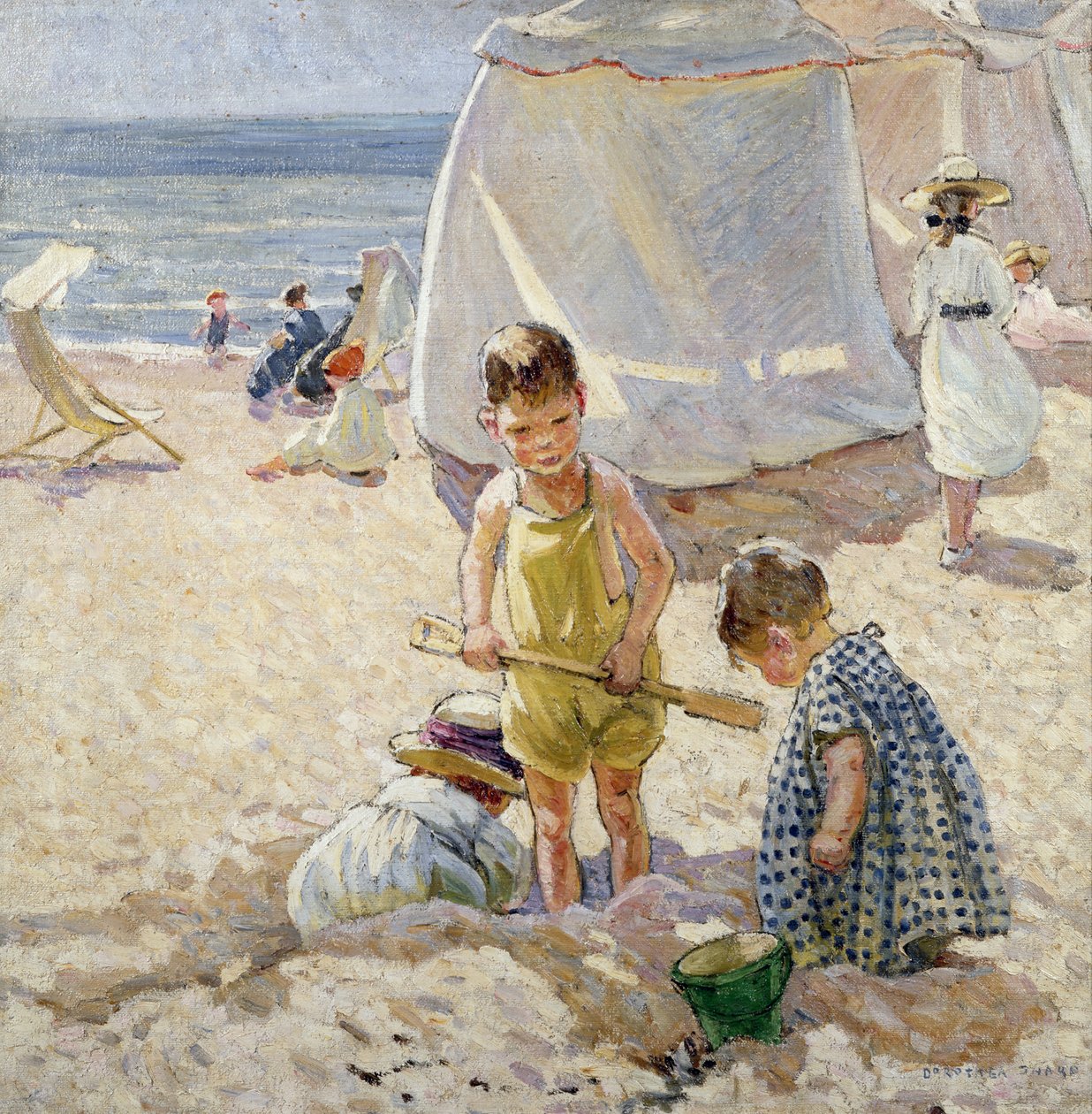 Playing in the Sand by Dorothea Sharp