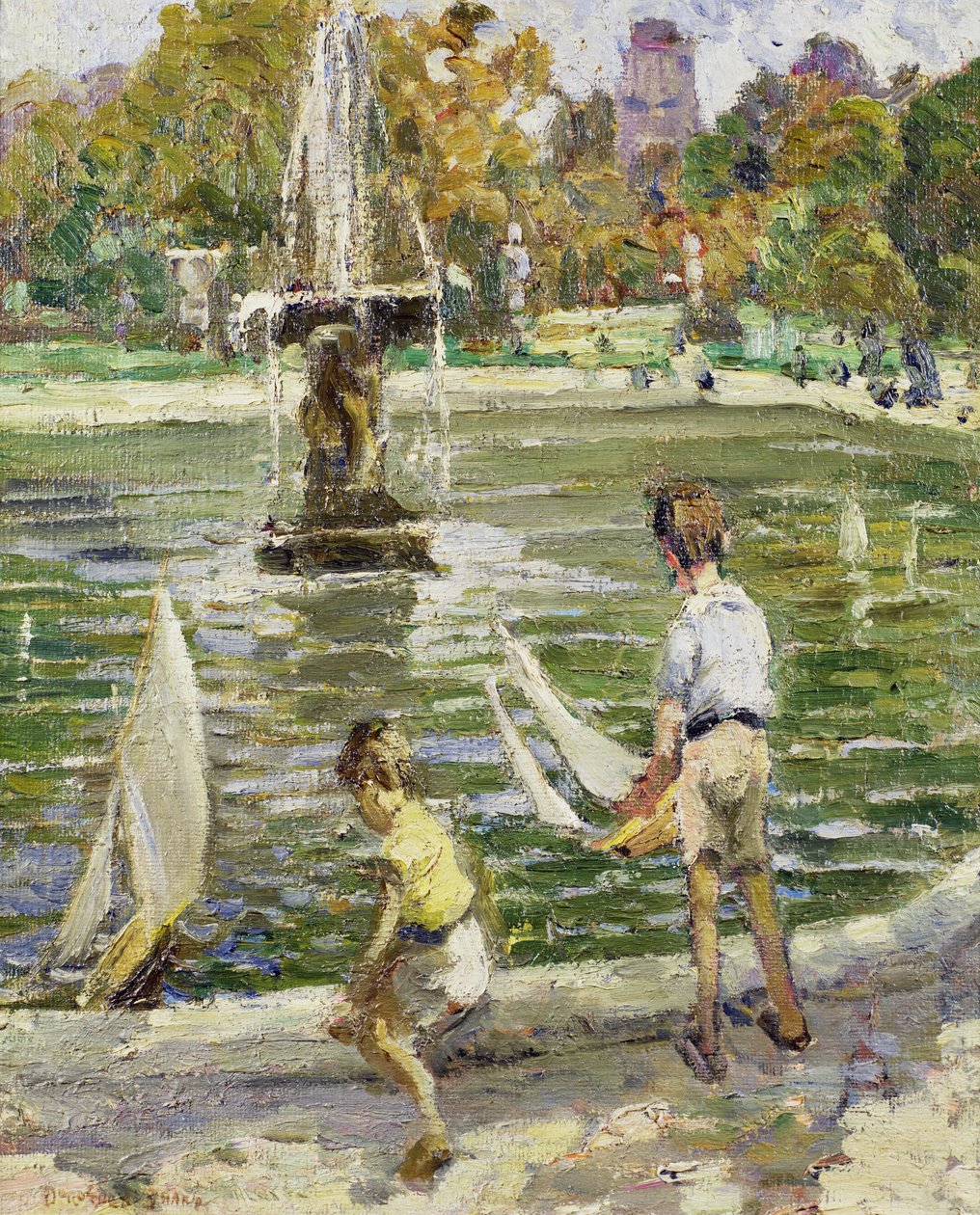 Sailing Boats in Hyde Park by Dorothea Sharp