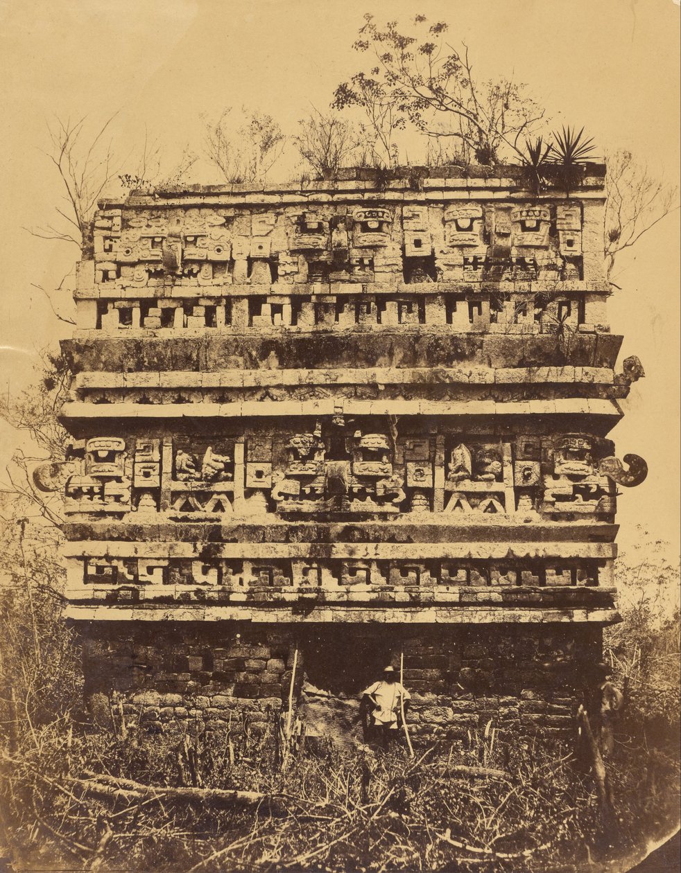 Chichén-Itzá - Right Wing of the Nuns Palace by Désiré Charnay