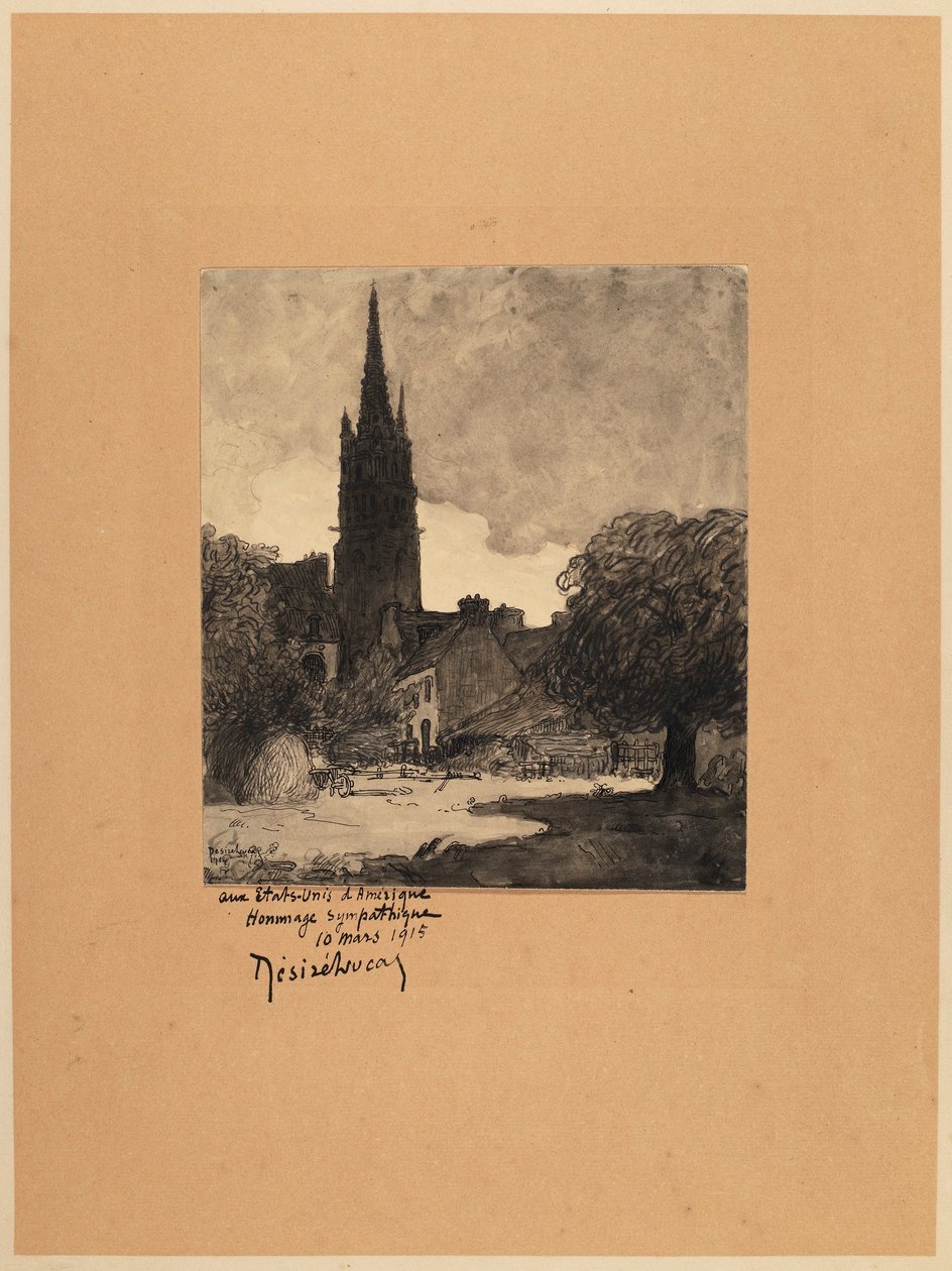 Village Scene by Désiré Lucas