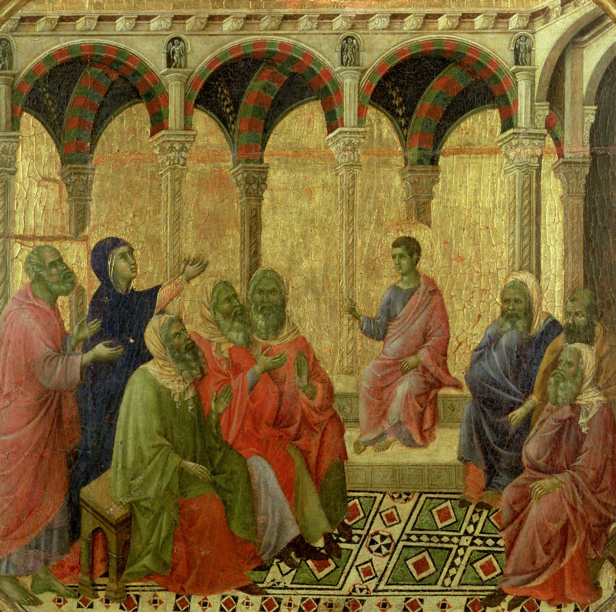 Maesta: Christ Among the Doctors by Duccio di Buoninsegna