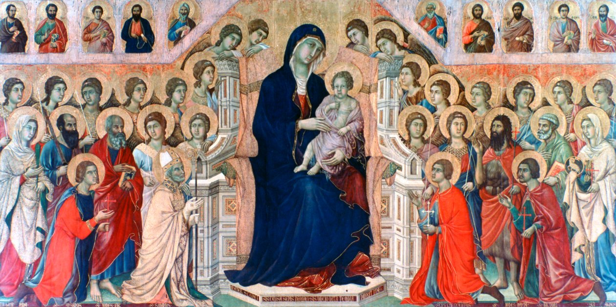 Maestà, Madonna with Angels and Saints by Duccio di Buoninsegna
