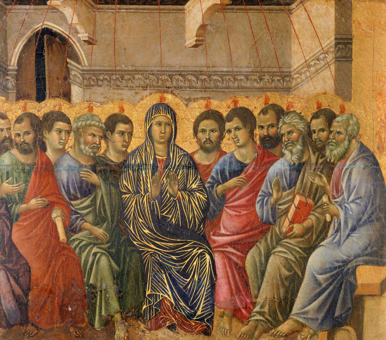 Pentecost (detail) by Duccio di Buoninsegna
