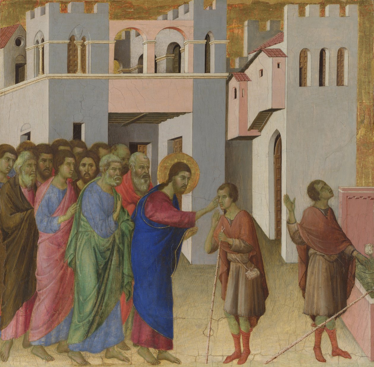 The Healing of the Man Born Blind by Duccio di Buoninsegna