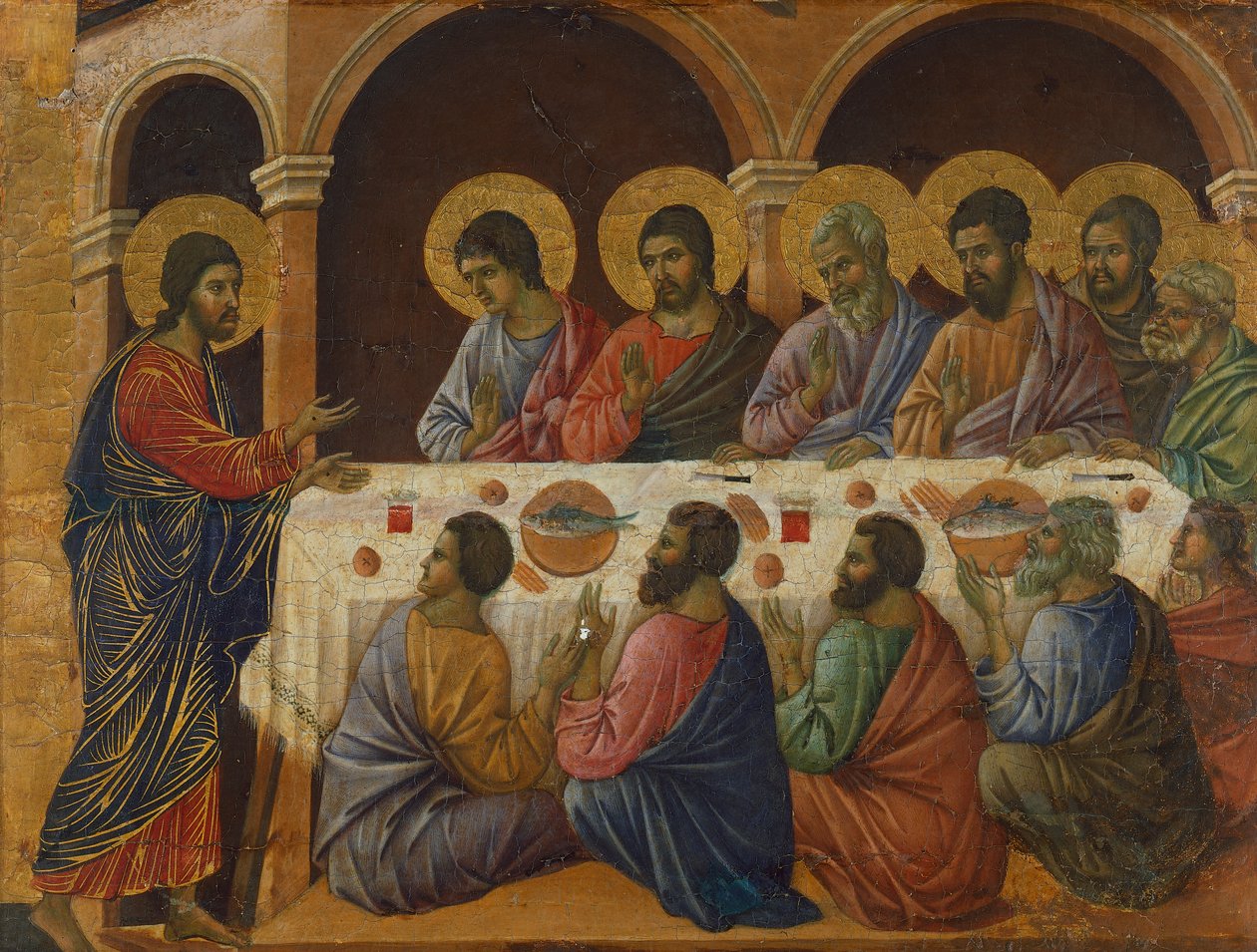 The Last Supper (detail) by Duccio di Buoninsegna