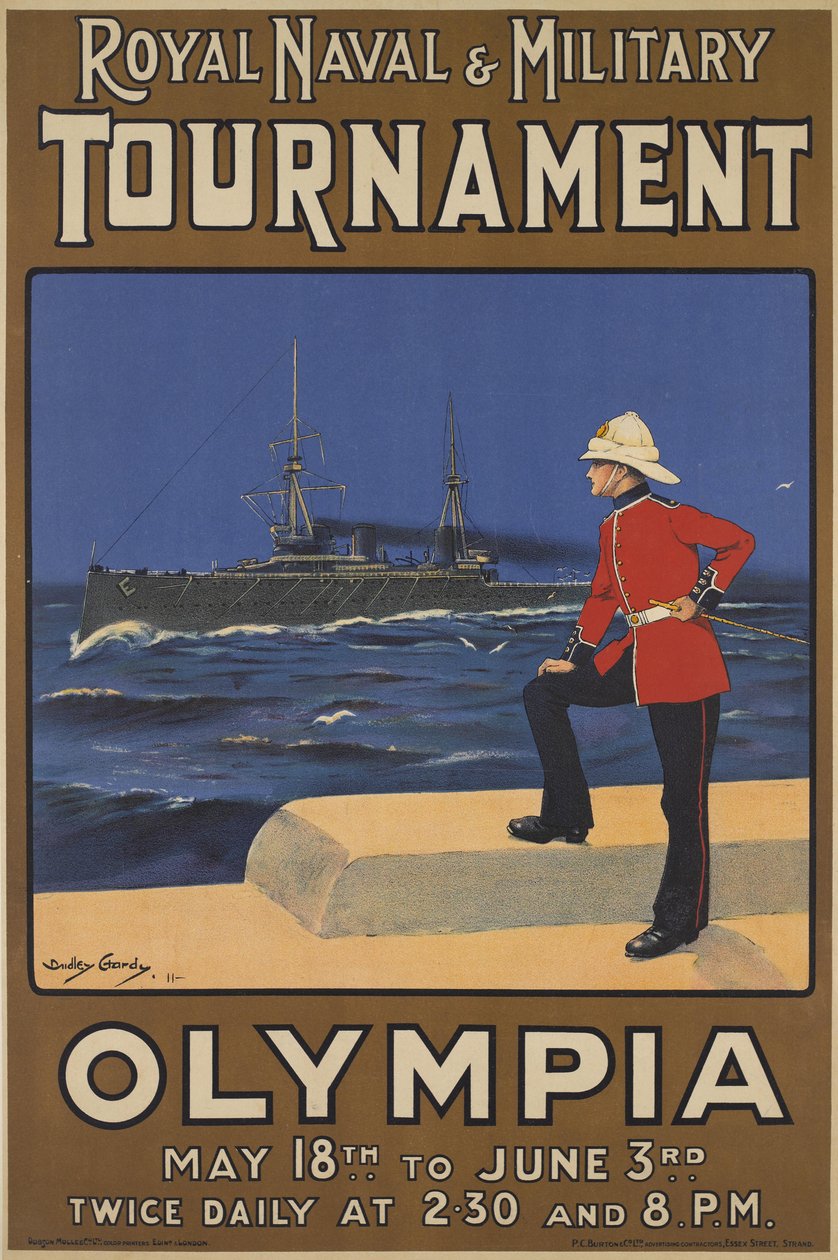 Poster for the Royal Naval and Military Tournament, 1910 by Dudley Hardy