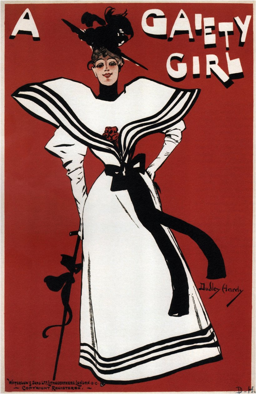 Poster for the musical comedy A Gaiety Girl by Sidney Jones, 1893 by Dudley Hardy