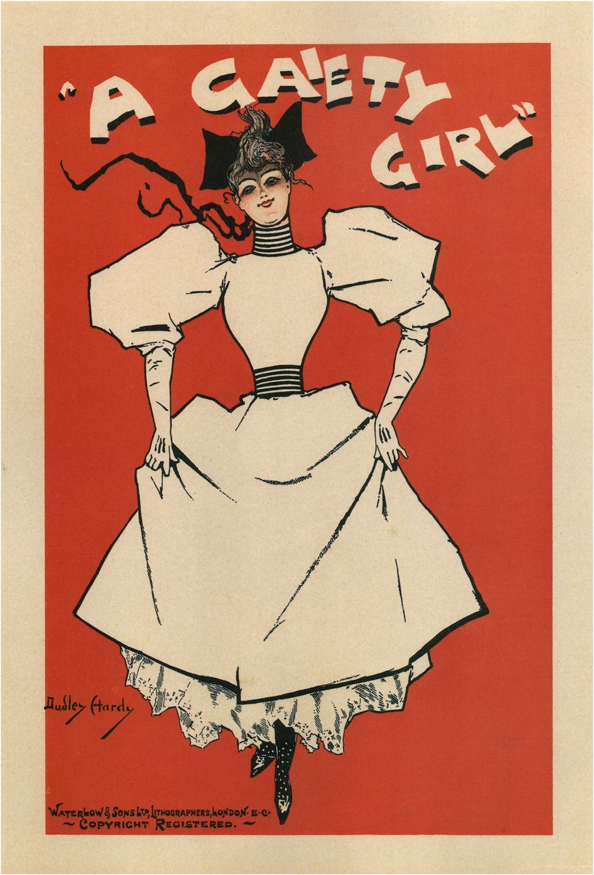 Poster for the musical comedy A Gaiety Girl by Sidney Jones, 1895 by Dudley Hardy