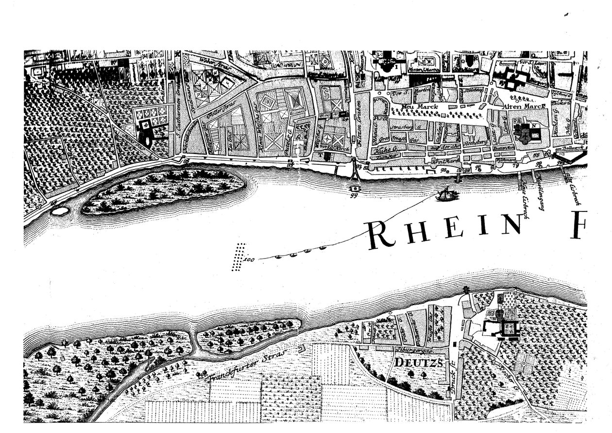 Plan of the City of Cologne from 1752 by Duhon