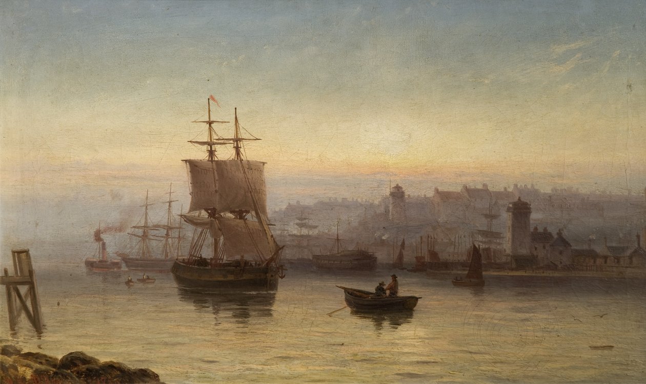 Mouth of the River Tyne, North Bank 1875 by Duncan F. McLea