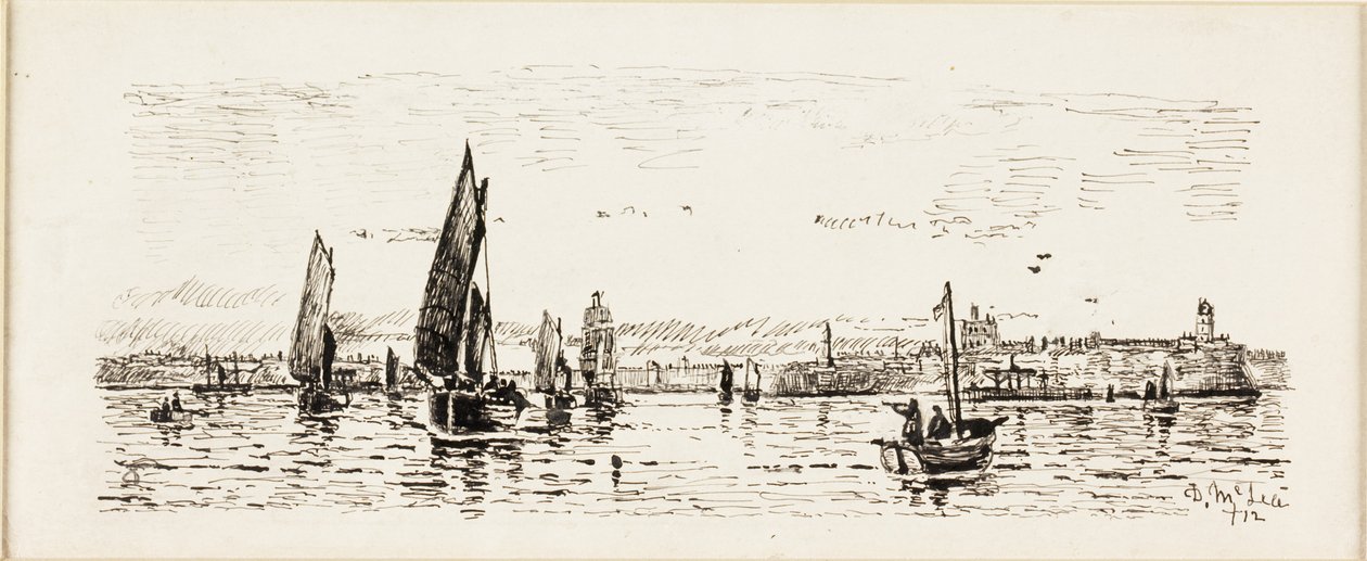 Off the Tyne in the Seventies-Evening by Duncan F. McLea