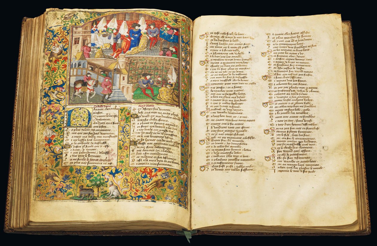 Page from "La Belle Dame Sans Merci" by Alain Chartier by Dunois Master