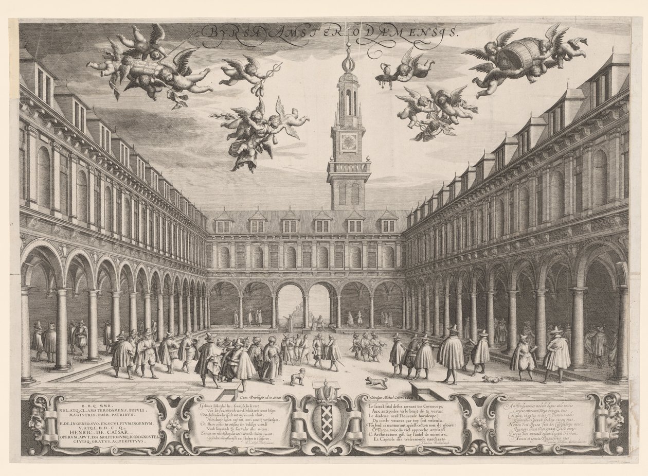 Amsterdam Stock Exchange, 1609 by Dutch School