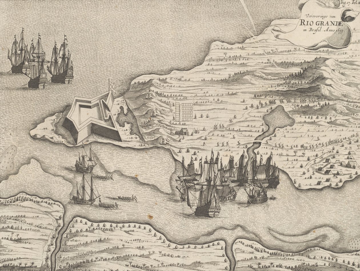 Conquest of Rio Grande in Brazil, December 1633 by Dutch School