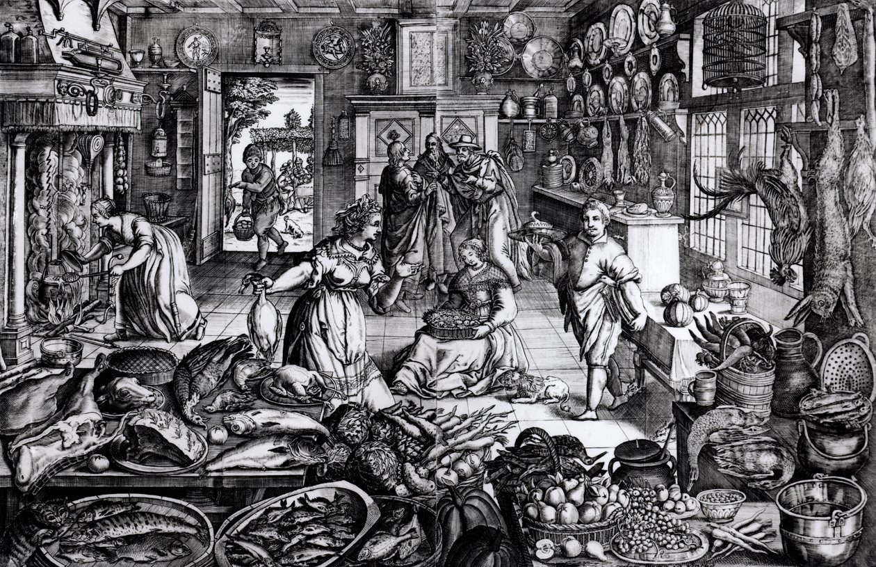 Kitchen Interior by Dutch School