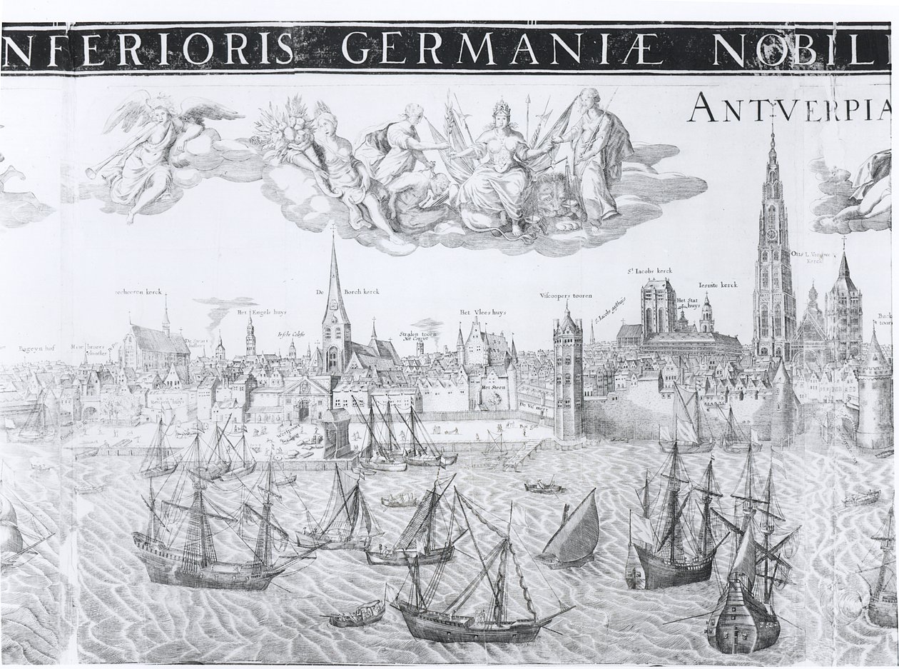 Town Plan of Antwerp by Dutch School