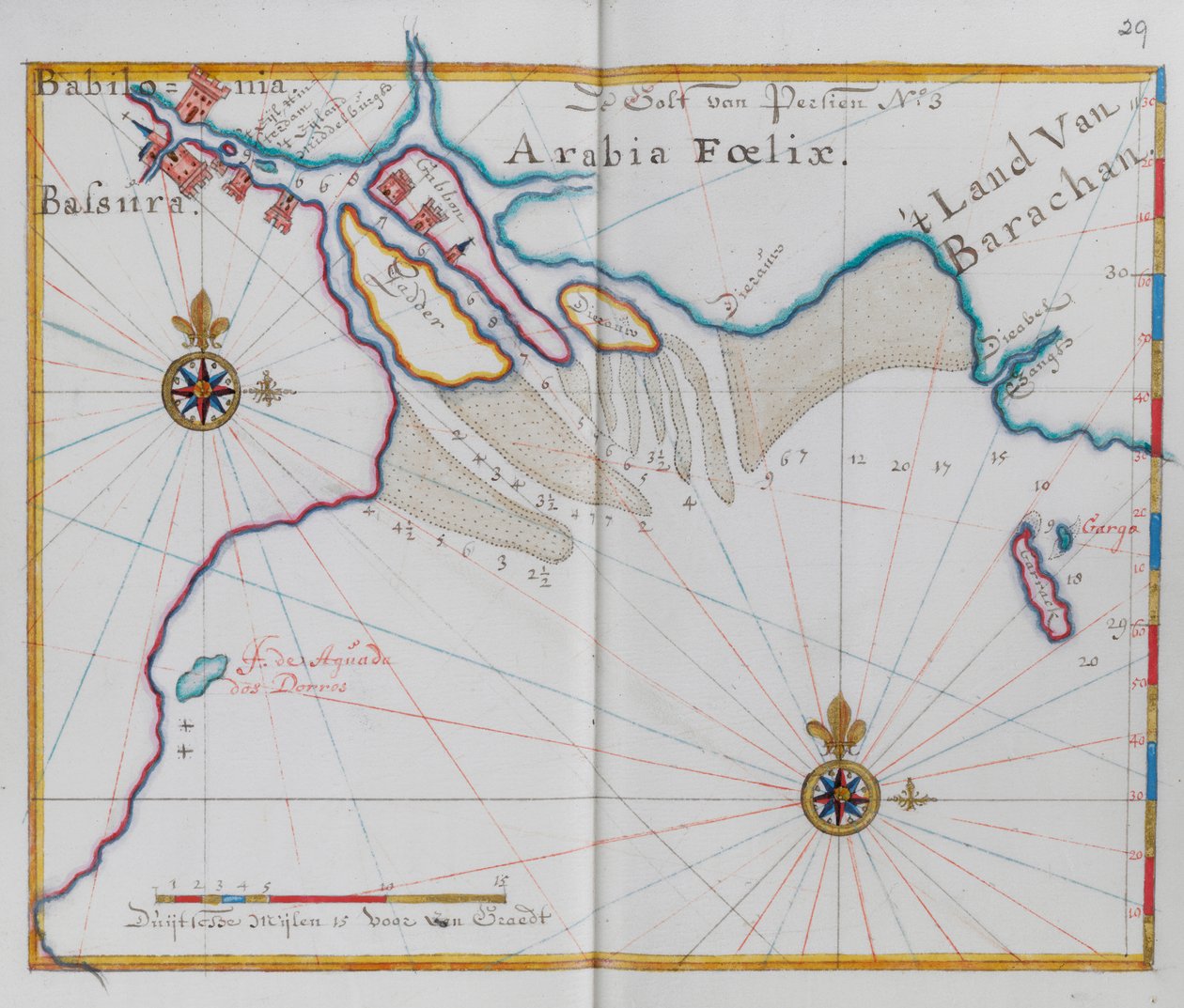 Arabia. Coastal area and gulf by Dutch School