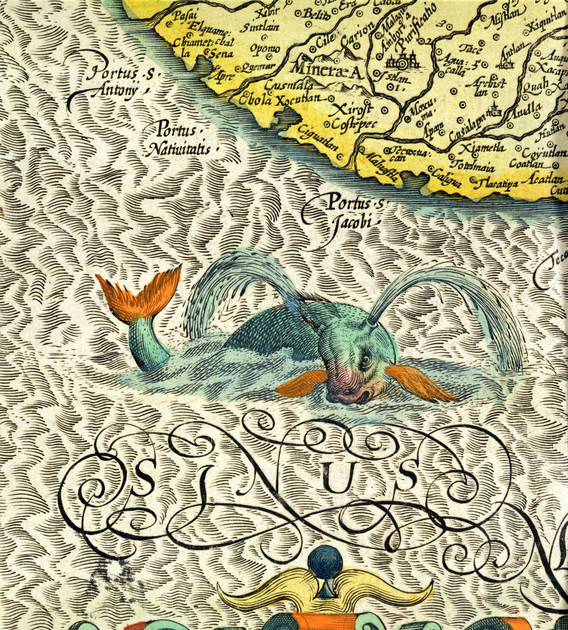 Sea monster (detail) by Dutch School