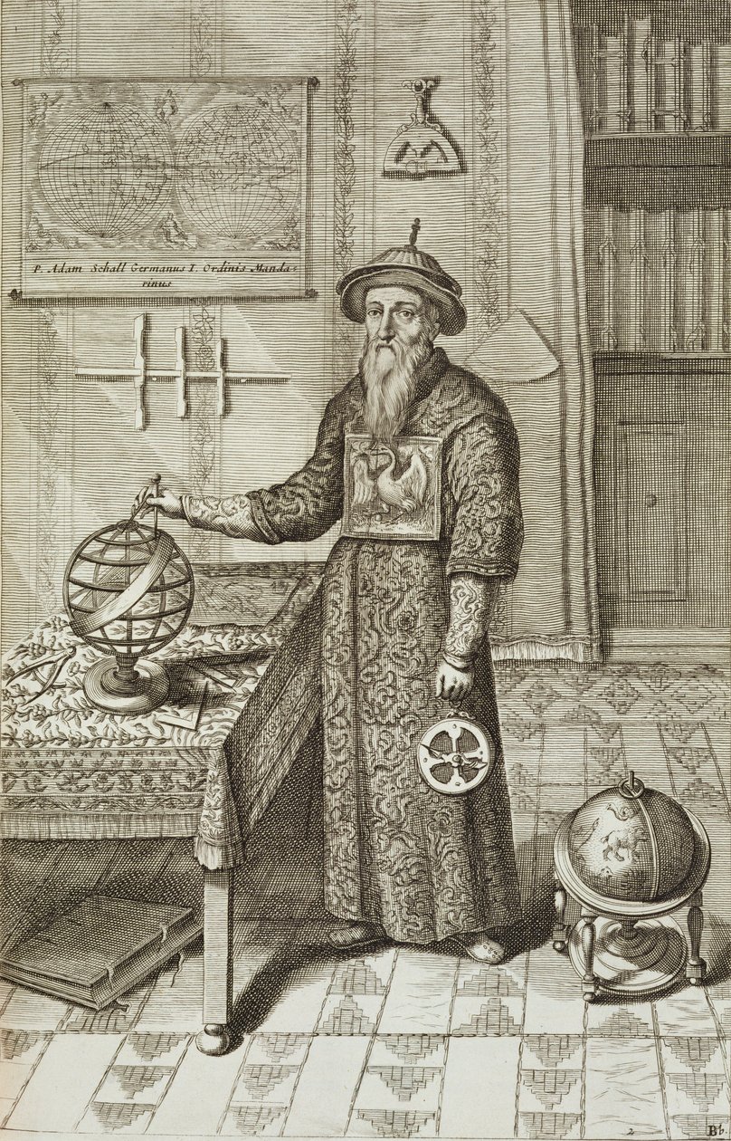 Johann Adam Schall von Bell (1591-1666) from China Illustrated by Athanasius Kircher, 1667 by Dutch School