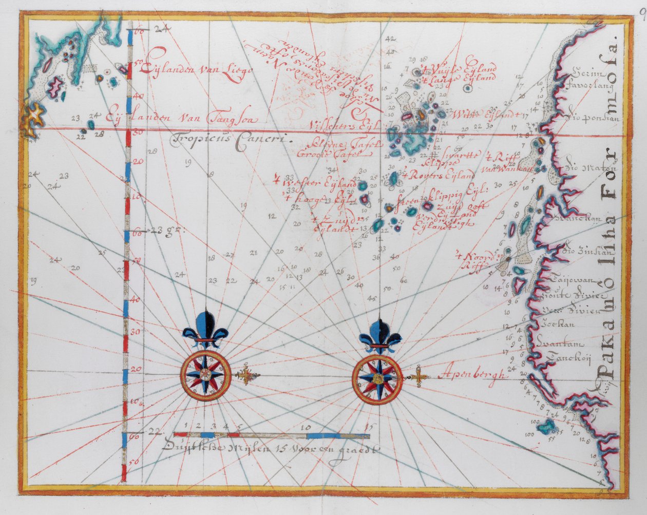 Map of Formosa (Taiwan) by Dutch School