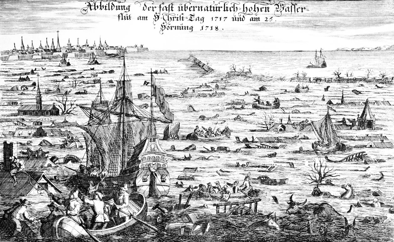 The Christmas Flood of 1717 by Dutch School