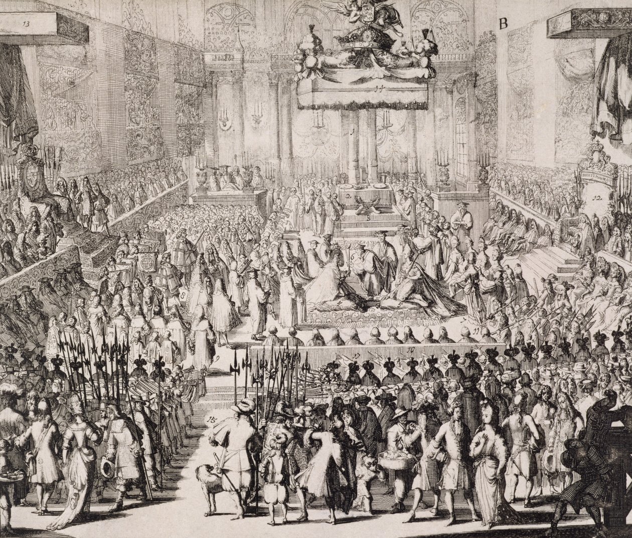 The Coronation of William of Orange and Mary, at Westminster Abbey, 21st April 1689 by Dutch School
