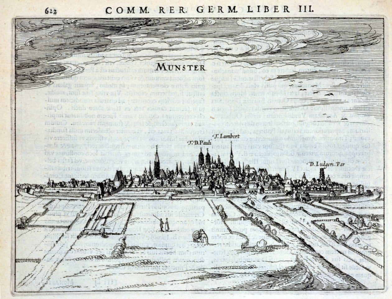 View of the town of Munster, from Rerum Germanicarum, by P. Bertin, Amsterdam 1616 by Dutch School