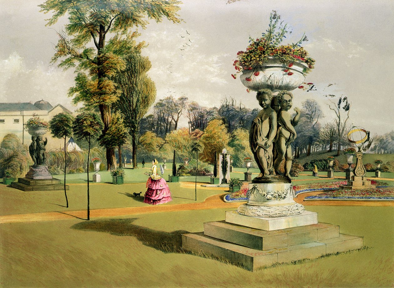 The Terrace Garden, Woburn Abbey by E. Adveno Brooke