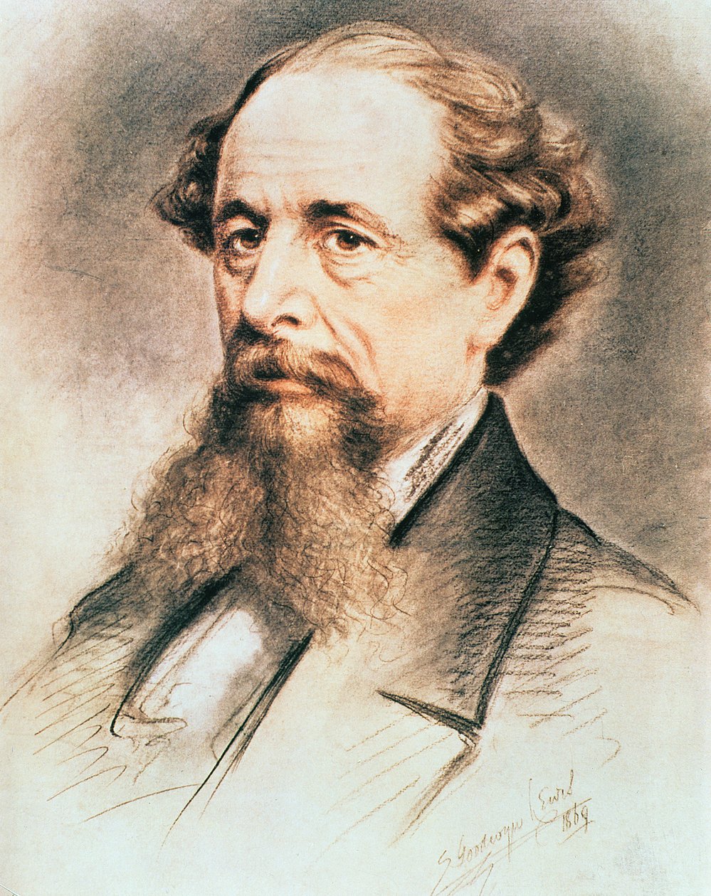Portrait of Charles Dickens, 1869 by E. Goodwyn Lewis