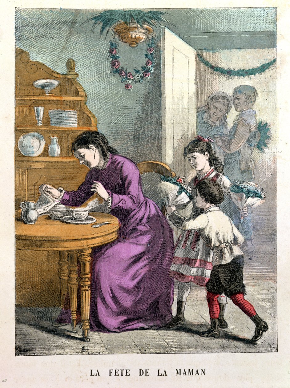 La Fete de la Maman, illustration from Beaux Jours et Fetes des Petits Enfants by A. des Tilleuls by E. Morel