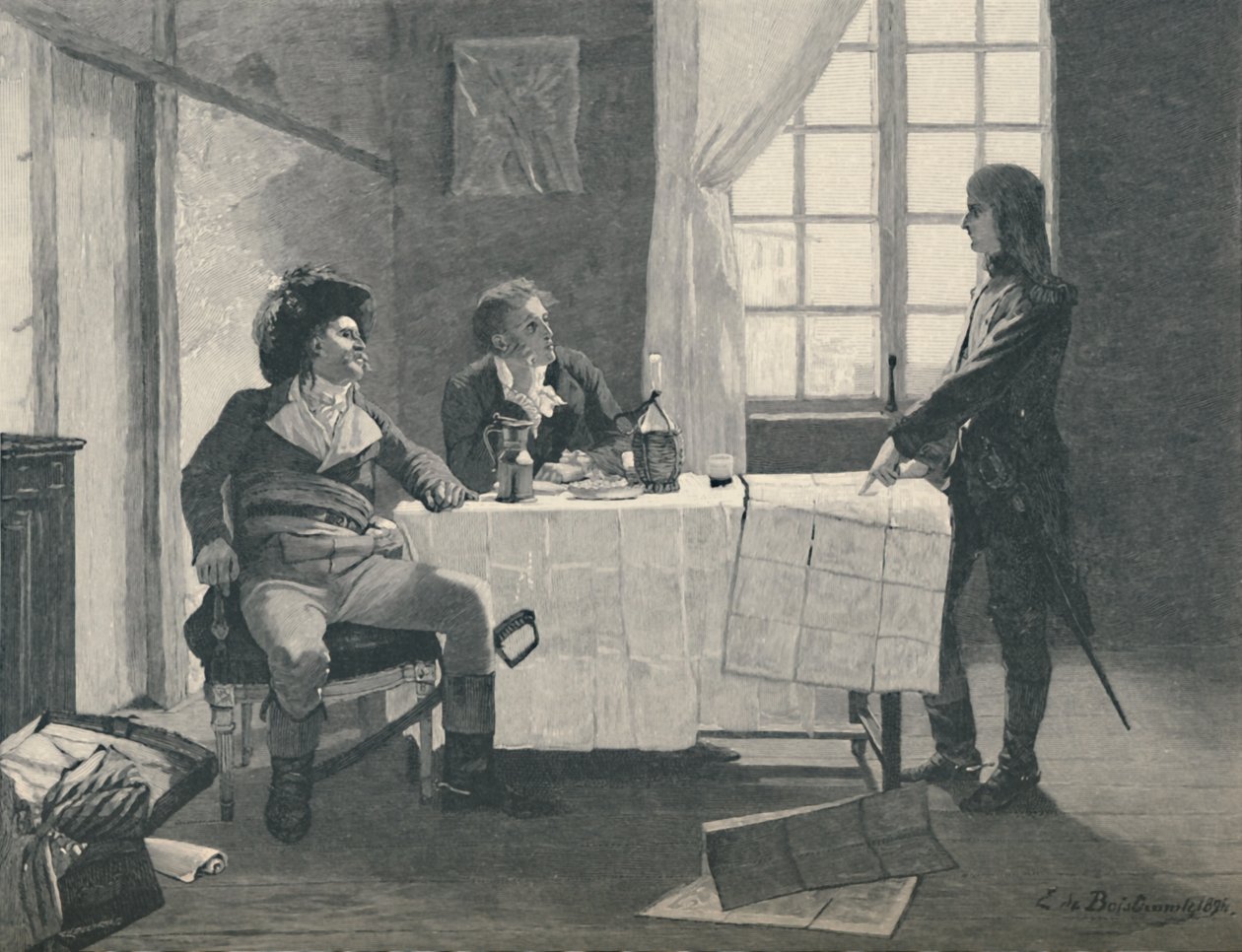 Bonaparte, Turreau, and Volney at Nice in 1793, 1896 by E.G.H. Del