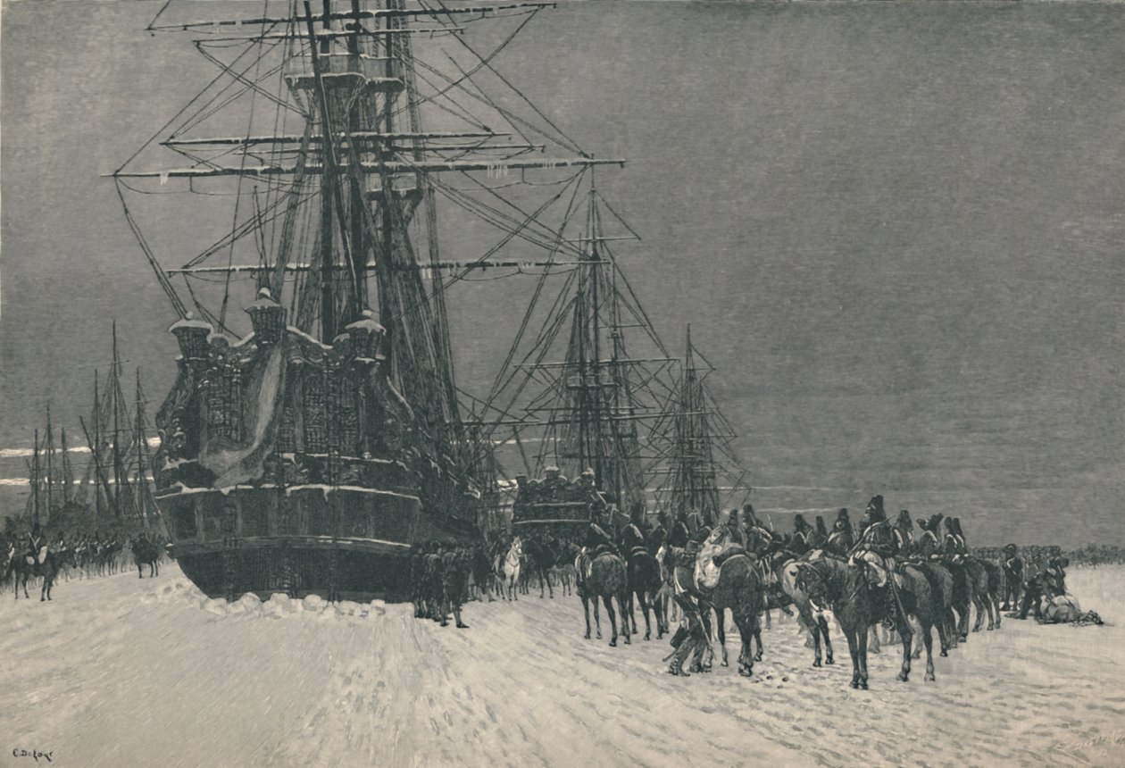 Capture of a Dutch Fleet By Hussars of the French Republic, January, 1795 by E.G.H. Del