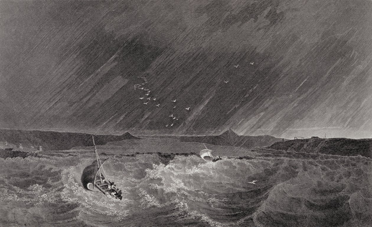 Boats Running for Shelter from a Storm into Refuge Cove, Night of July 7, from 