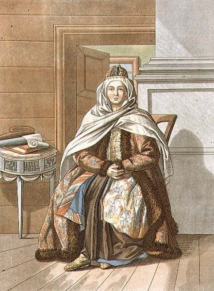 Tartar Woman from Tomsk, engraved by Jegor Skotnikoff (1782-1843) by E. (after) Karnejeff