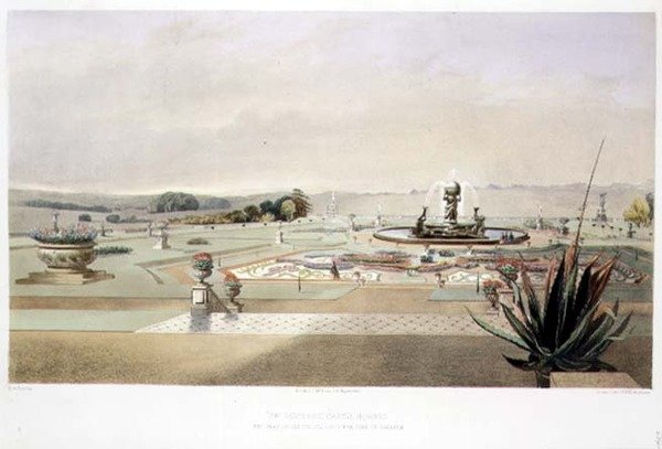The Parterre, Castle Howard, pub. by Thomas McLean by E. Adveno Brooke