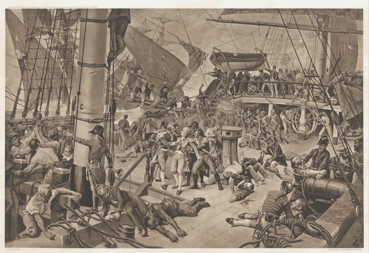 Battle of Trafalgar, 1805 by E. Albert and Co.