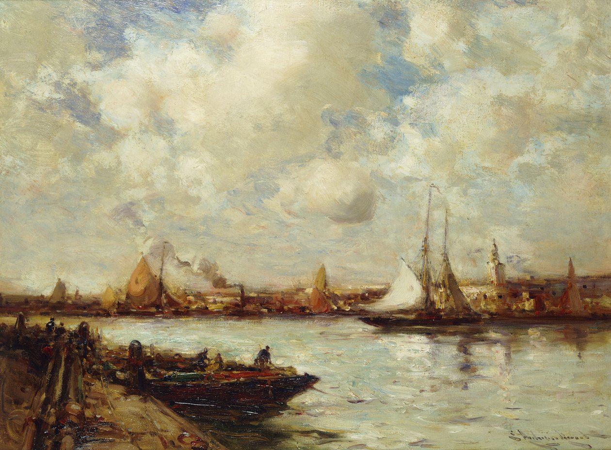 The Harbour, Southampton by E. Aubrey Hunt