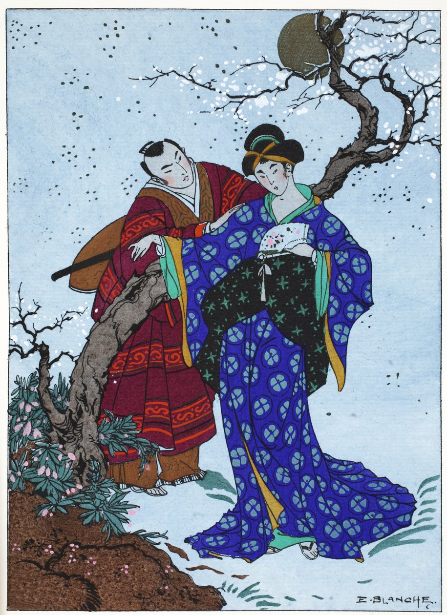 Flirting Geisha by E. Blanche