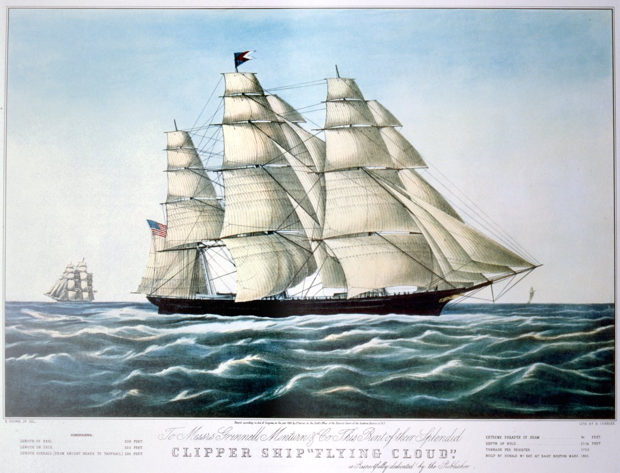 Clipper Ship Flying Cloud by E Brown Jr