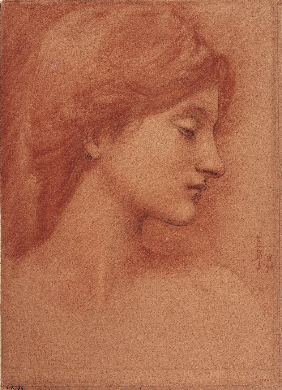Female Head by E. Burne Jones