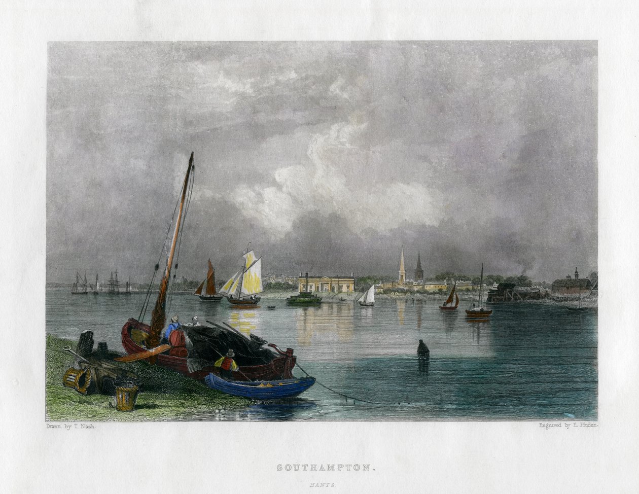 Southampton, Hampshire, 19th century by E. Finden