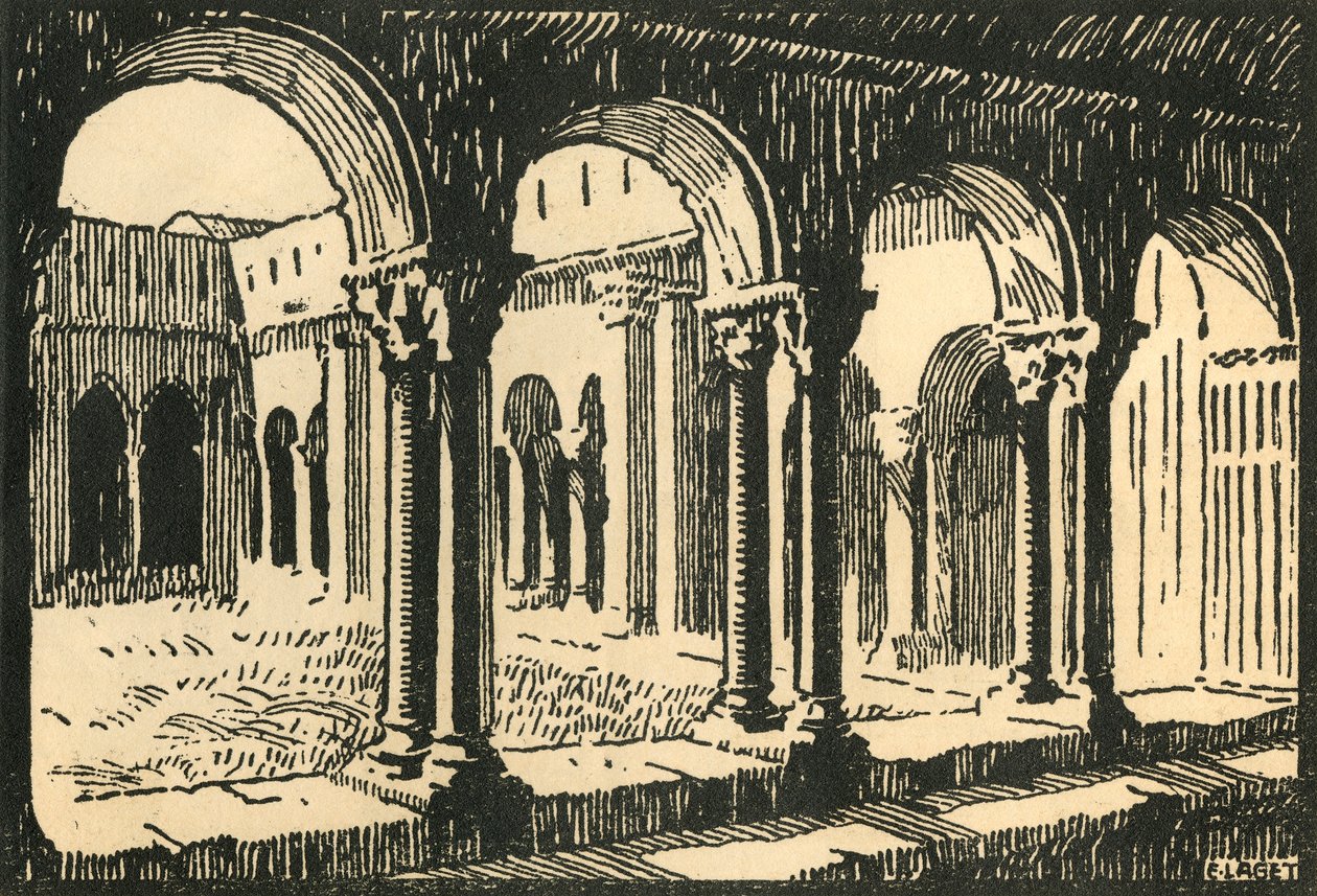 The Cloisters of the Church of St-Trophime, c1920s by E Laget