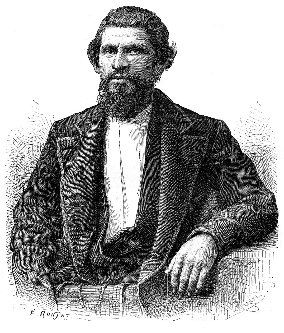 Portrait of a Yankee, 19th century by Etienne Antoine Eugene Ronjat