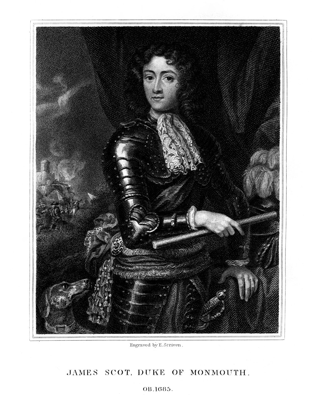 James Scott, 1st Duke of Monmouth, Recognized by Some as James II of England by E. Scriven