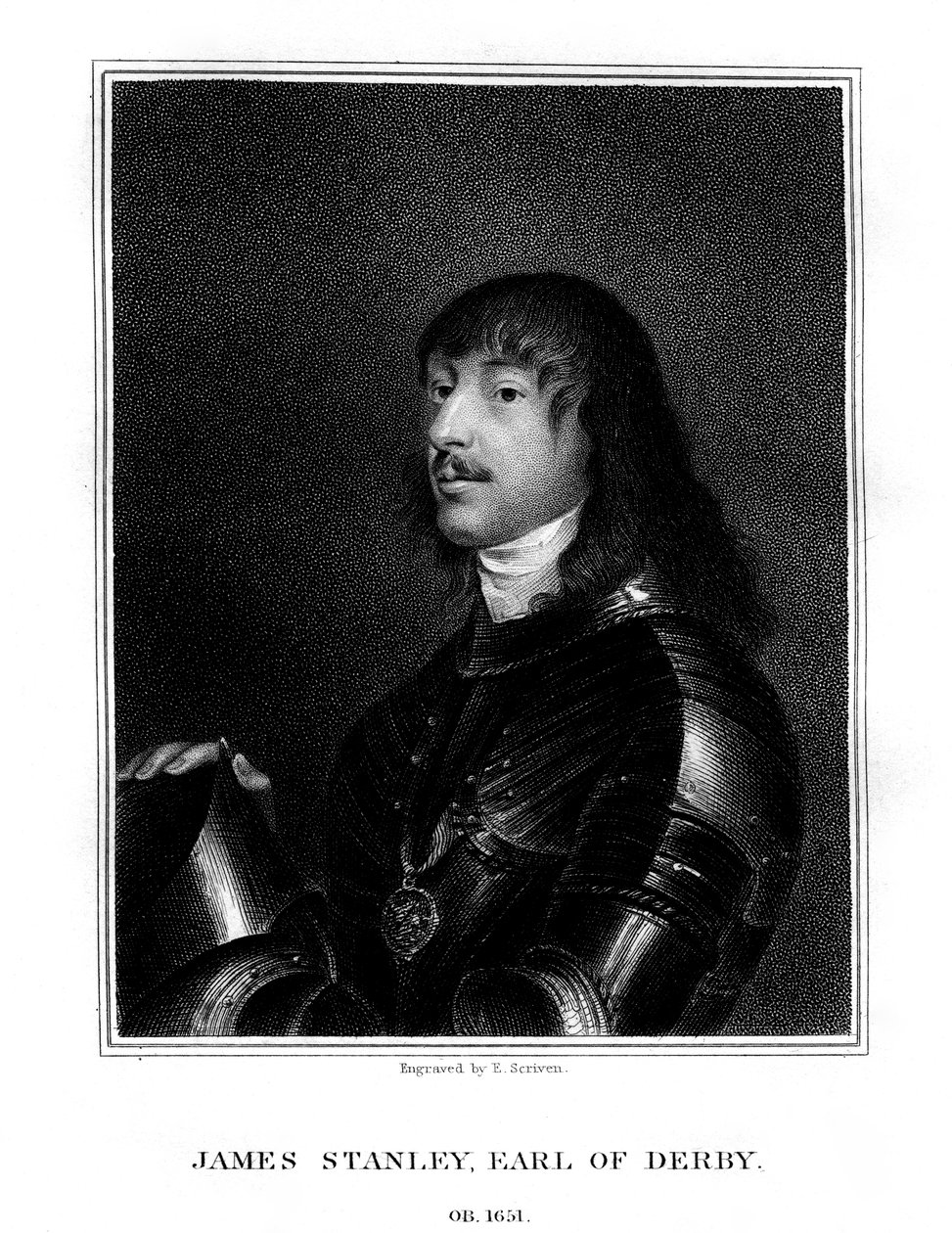 James Stanley, 7th Earl of Derby, Royalist Supporter by E. Scriven