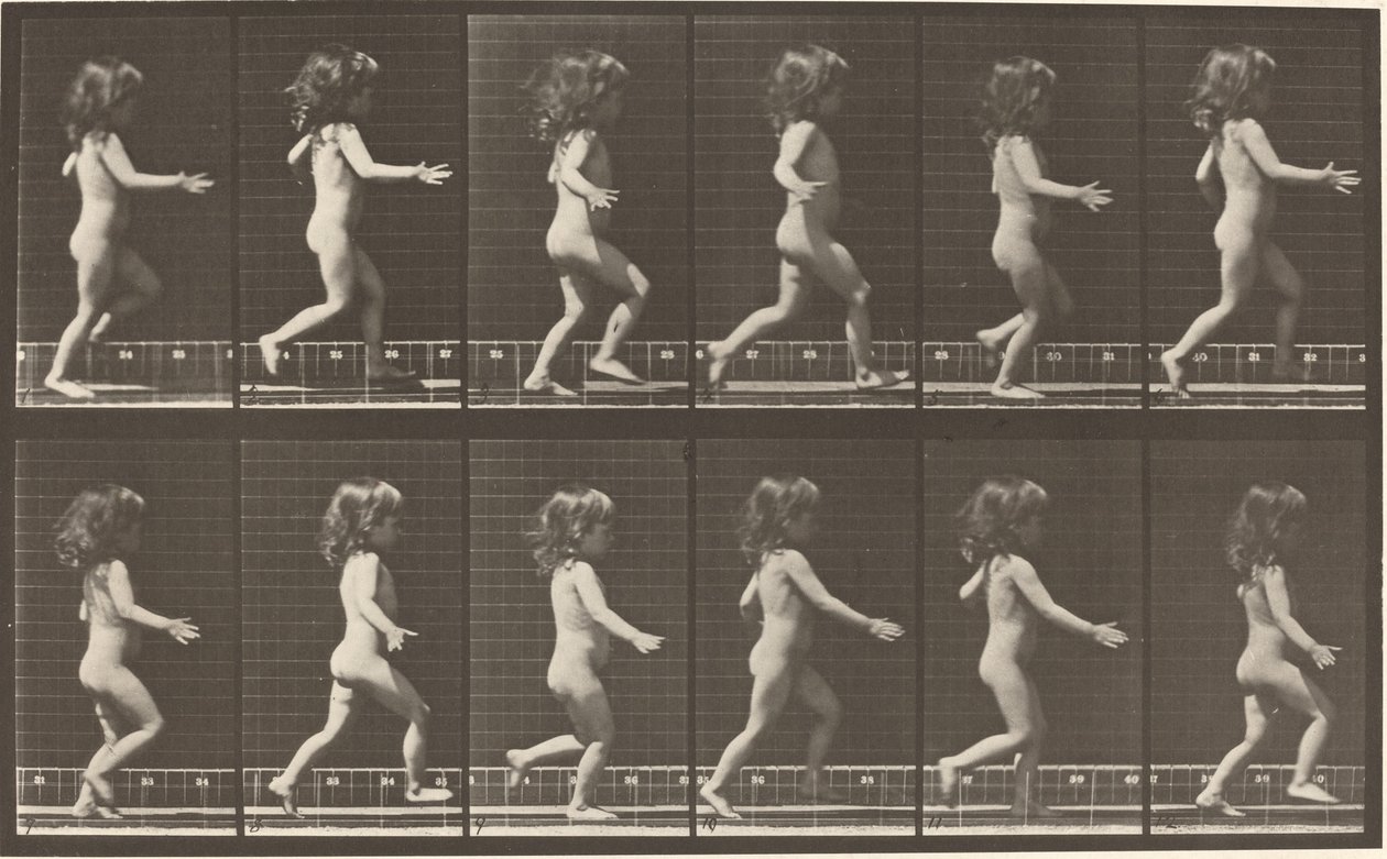 Plate Number 469. Child Running, 1887 by Eadweard Muybridge